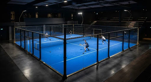 Concept illustration of the planned Allstars Padel club experience.