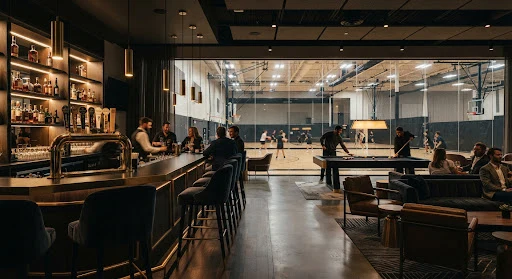 Concept illustration of the proposed club lounge.